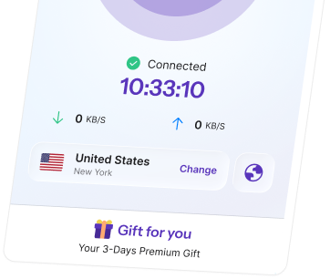 CureVPN app connected screen